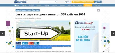 Las startups europeas sumaron 358 exits en 2014