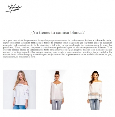 La camisa blanca, un bsico en una tienda online de ropa